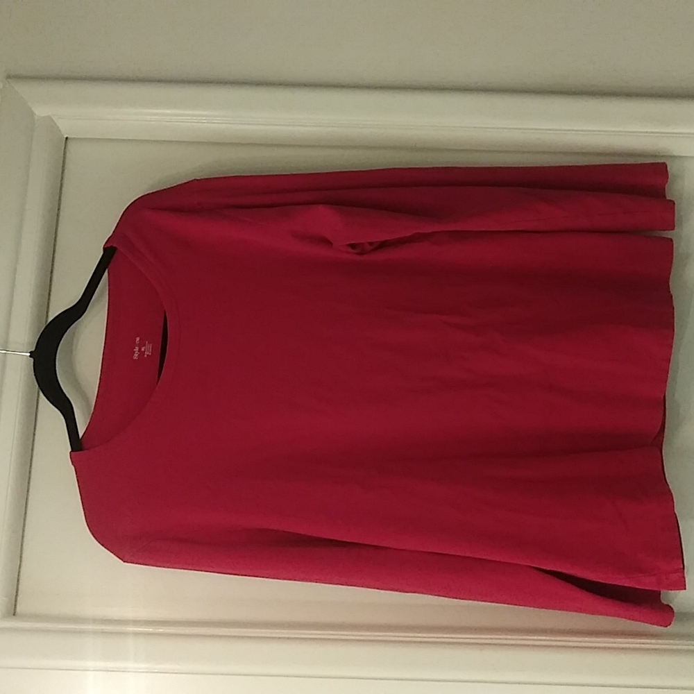 Style & Co Red long sleeve top Size XL
